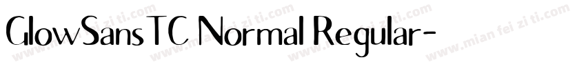 GlowSansTC Normal Regular字体转换